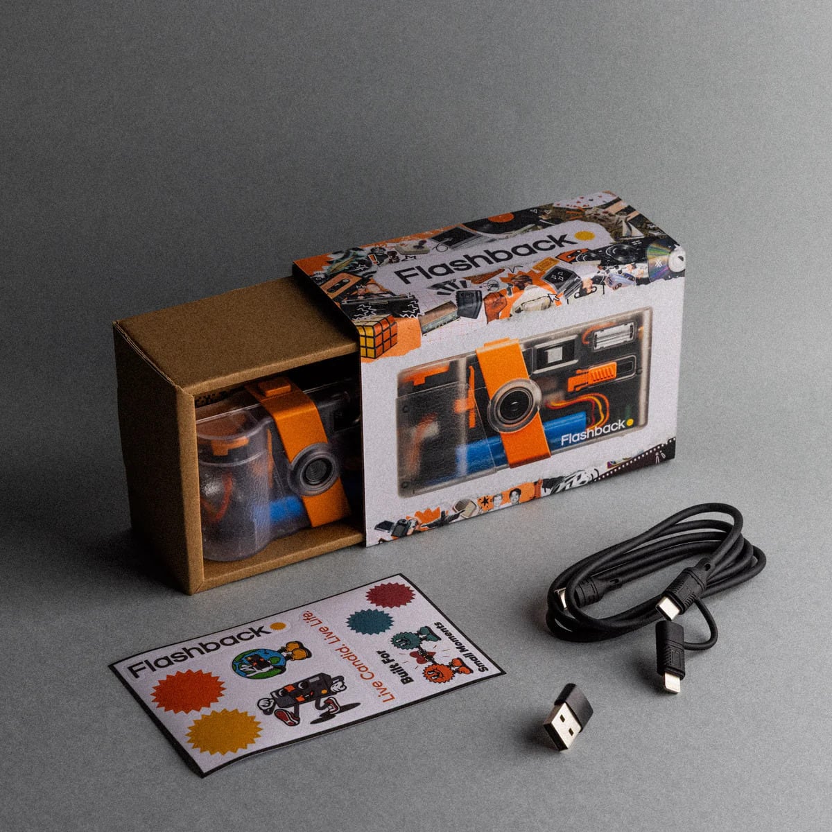 新品未開封】Flashback ONE35 V2 Camera｜Orange/Transparent