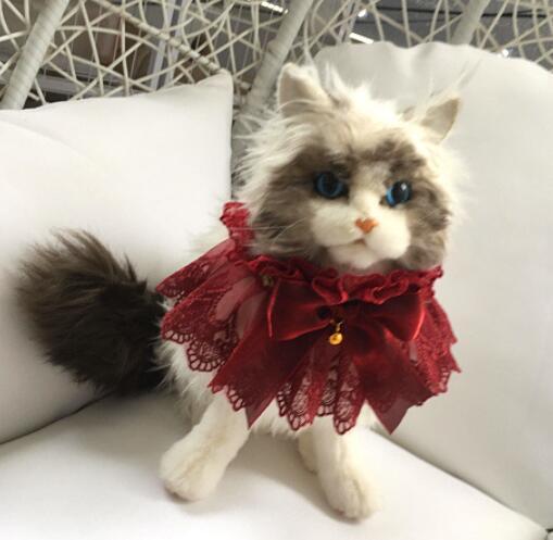 《予約》№210822 ワインレッドレースネックレス