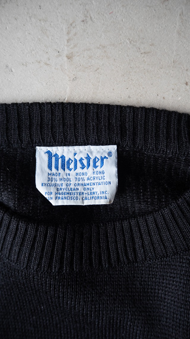"Meister" '80s vintage Wool acrylic ski knit