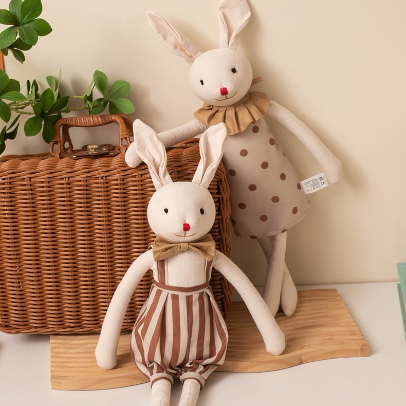 ドイツ フラーデ 壁掛け スタンド付き 女の子とおもちゃ 姉妹 うさぎ