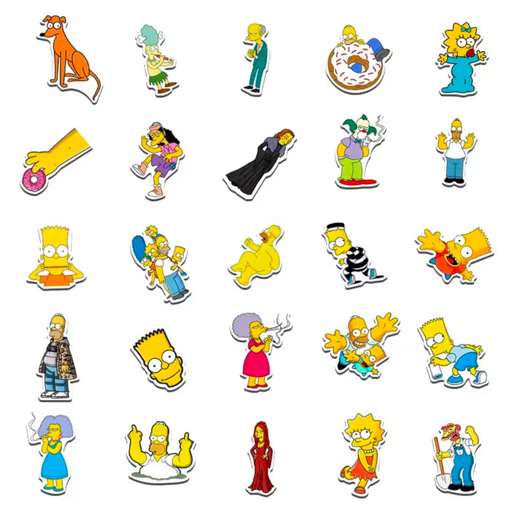 送料無料！【 The Simpsons / シンプソンズ 】STICKER（ステッカー）50枚SET　〚アメリカン雑貨 アメトイ〛