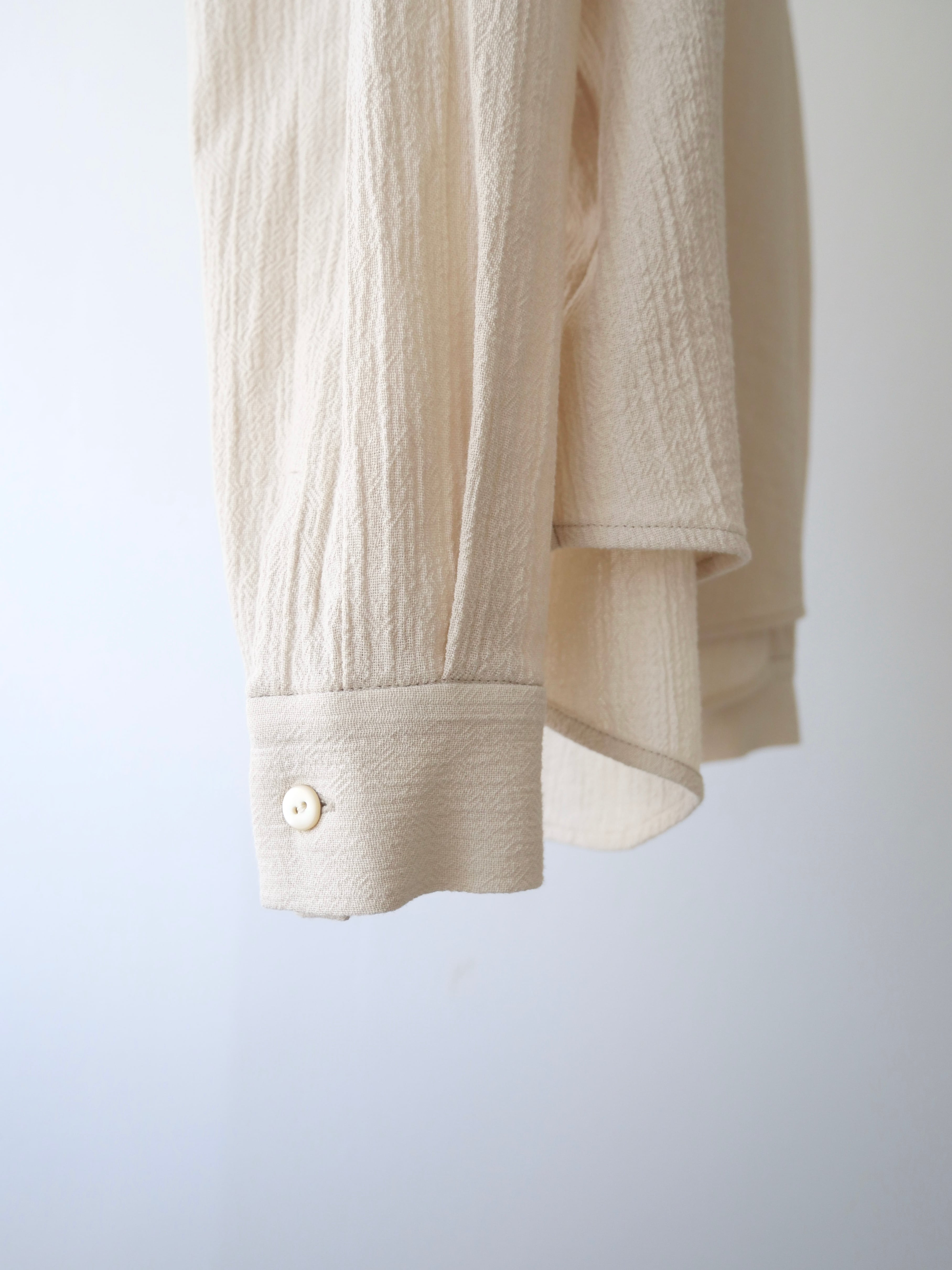 evam eva / cotton no collar shirt | t a - n a