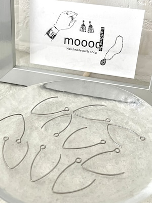 【5ペア】ステンレス製V字フックピアス/パーツ/アレルギー対応