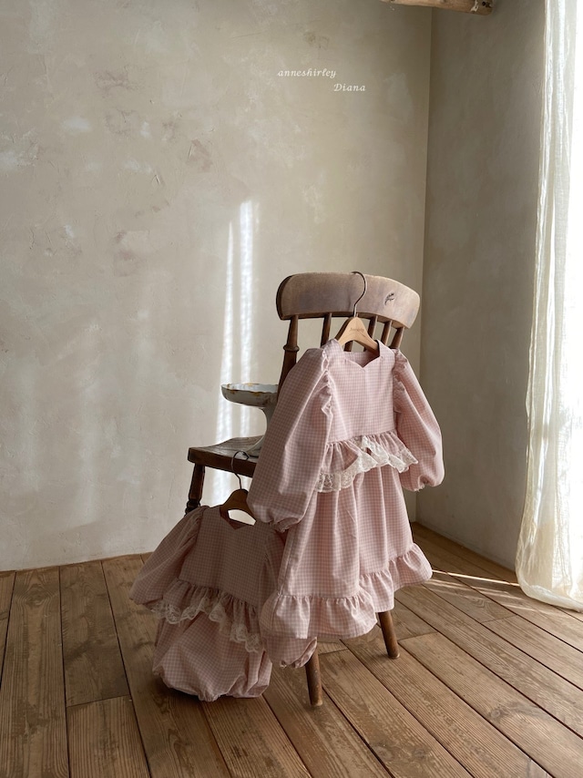 即納⌇チェック フリル ワンピース