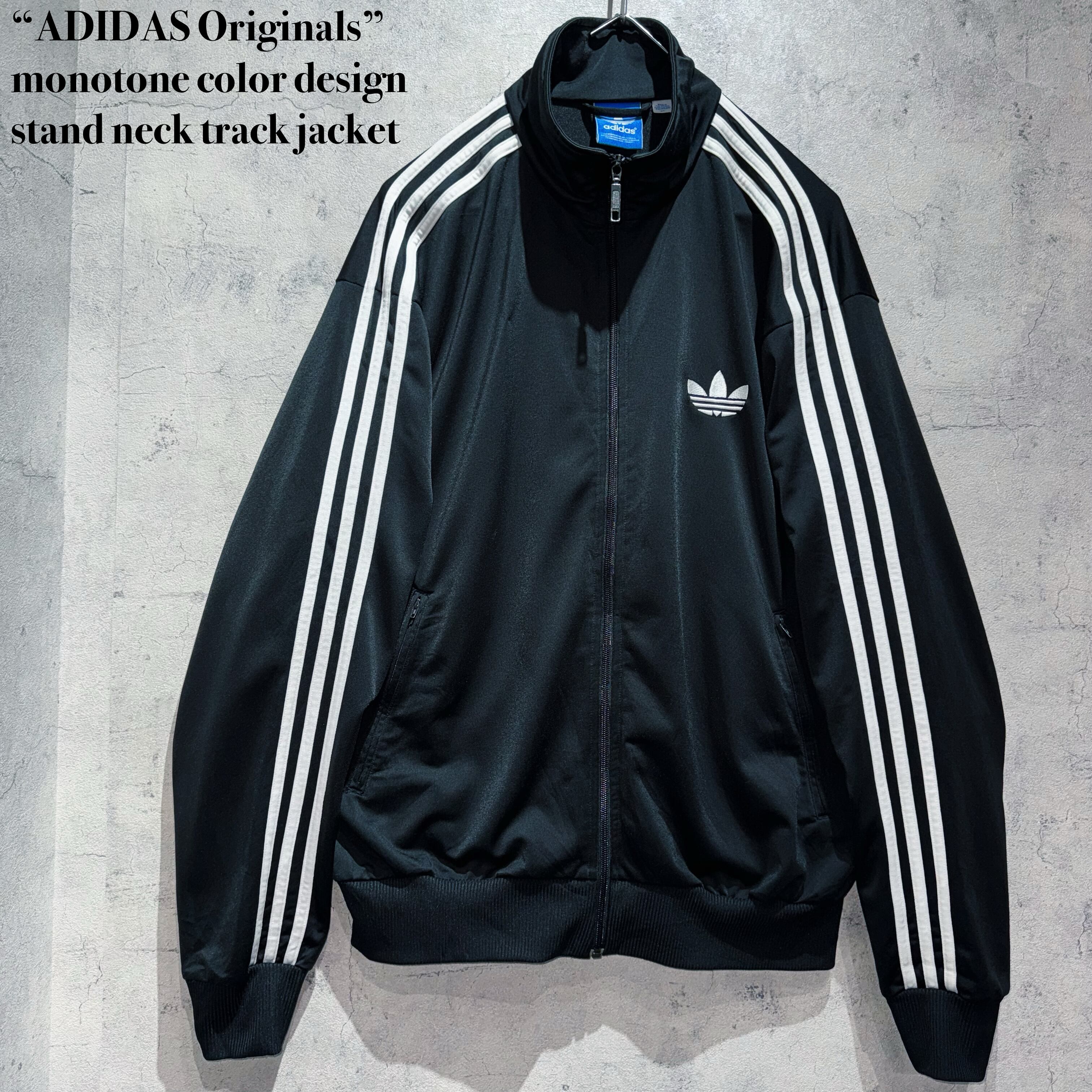“ADIDAS Originals”monotone color design stand neck track jacket