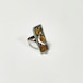 925 Silver & Amber Modernist Ring
