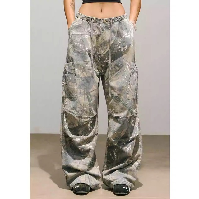 ツリーカモフラージュパターンユーティリティパンツ 1col   R01871