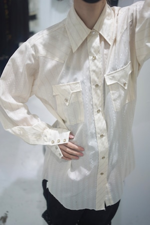stripe western big shirt
