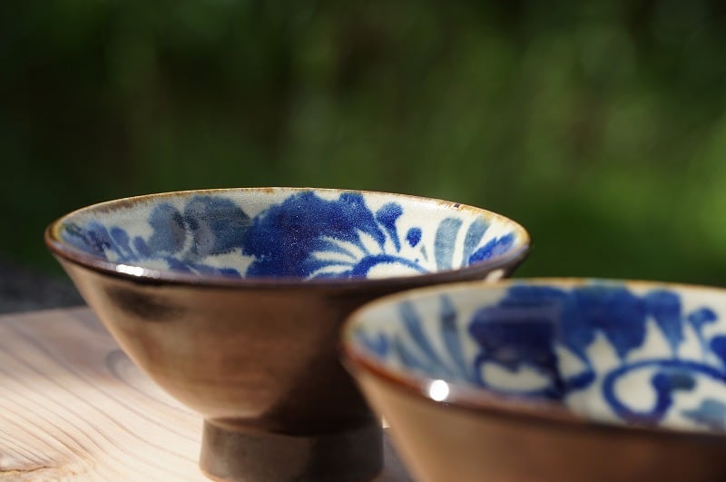 4寸ボウル 唐草 2個セット【石倉陶器所】石倉一人 | 沖縄の工芸品 うぃ