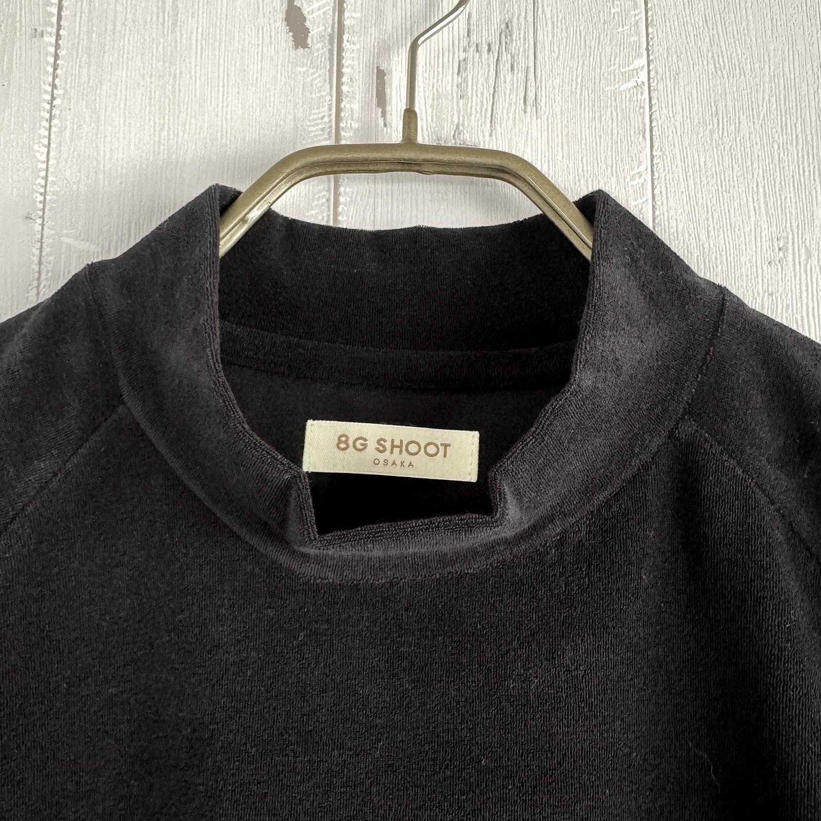 HIGH GAUGE PILE MOCK NECK SHIRT -BLACK- | 8G SHOOT WEBSTORE