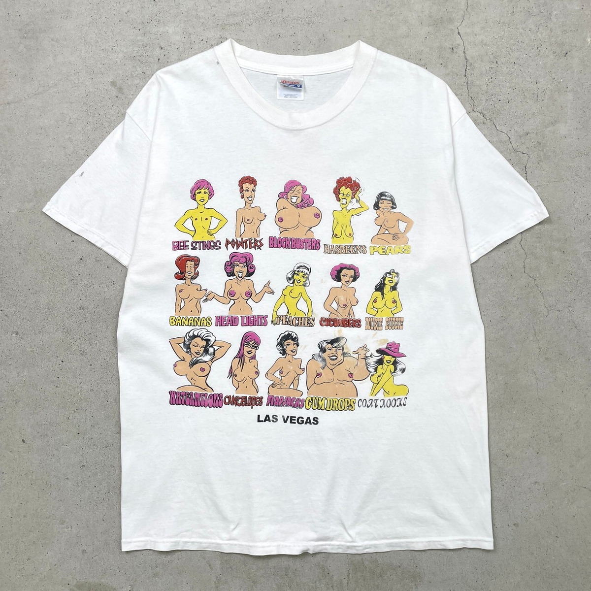 90年代 おっぱいT エロT アートプリントTシャツ メンズL 古着 90s 