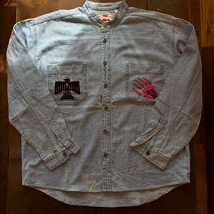 ナスングワム【Nasngwam】Indian motif Denim Shirt　XLサイズ