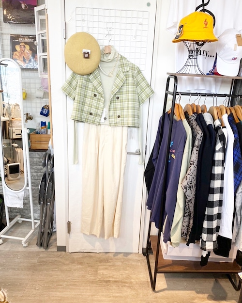 レディース ポプリンタックワイドパンツ レディース ポプリンタックワイドパンツ