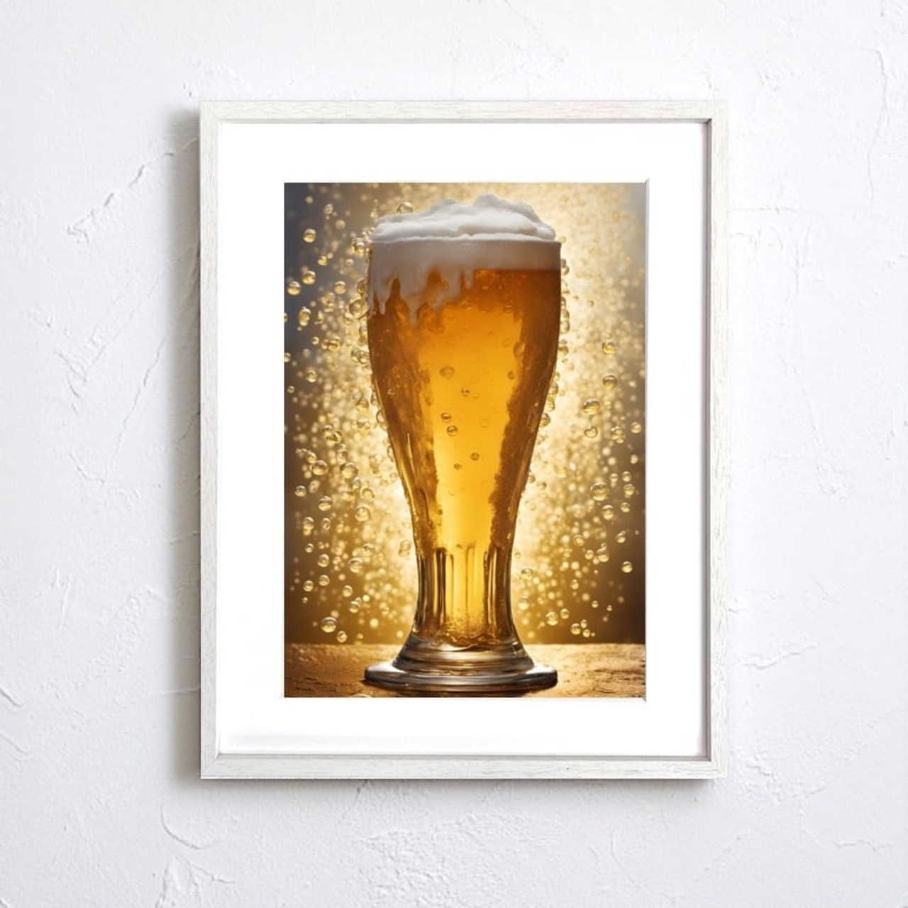 至福の一杯｜ビールを魅惑的に描いたコンテンポラリーアートポスター｜空間を華やかにする一枚｜飲食店やキッチンにも最適｜A3ポスター
