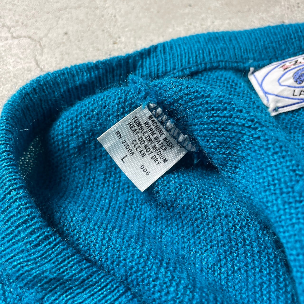 80年代 IZOD LACOSTE アイゾッド ラコステ アクリルニットセーター V 