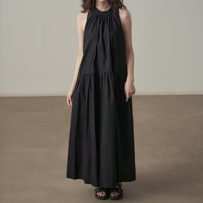 Noir Breeze Maxi Dress*S-203