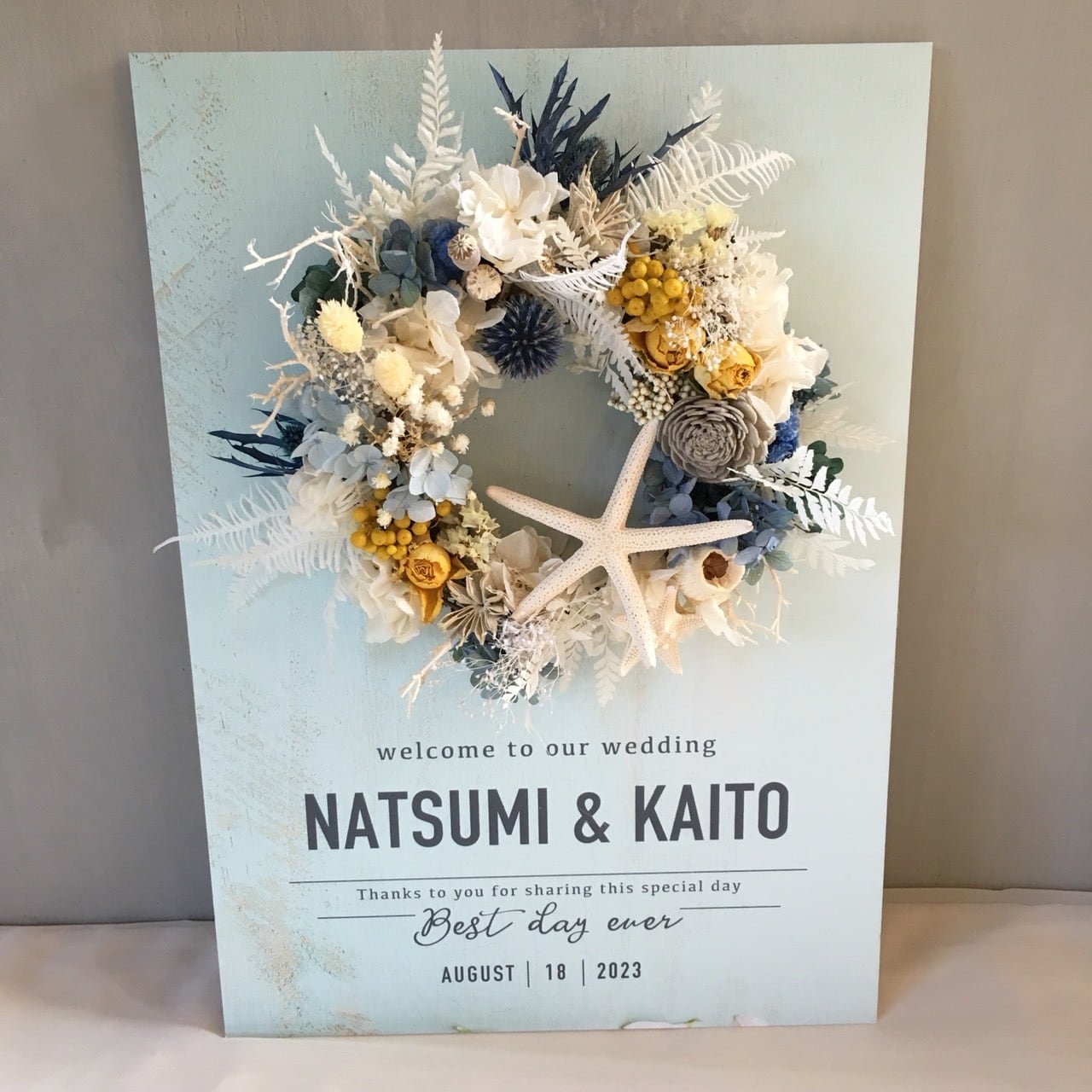 サマーリースウェルカムボード │夏 リゾートウェディング | DIY store PBW