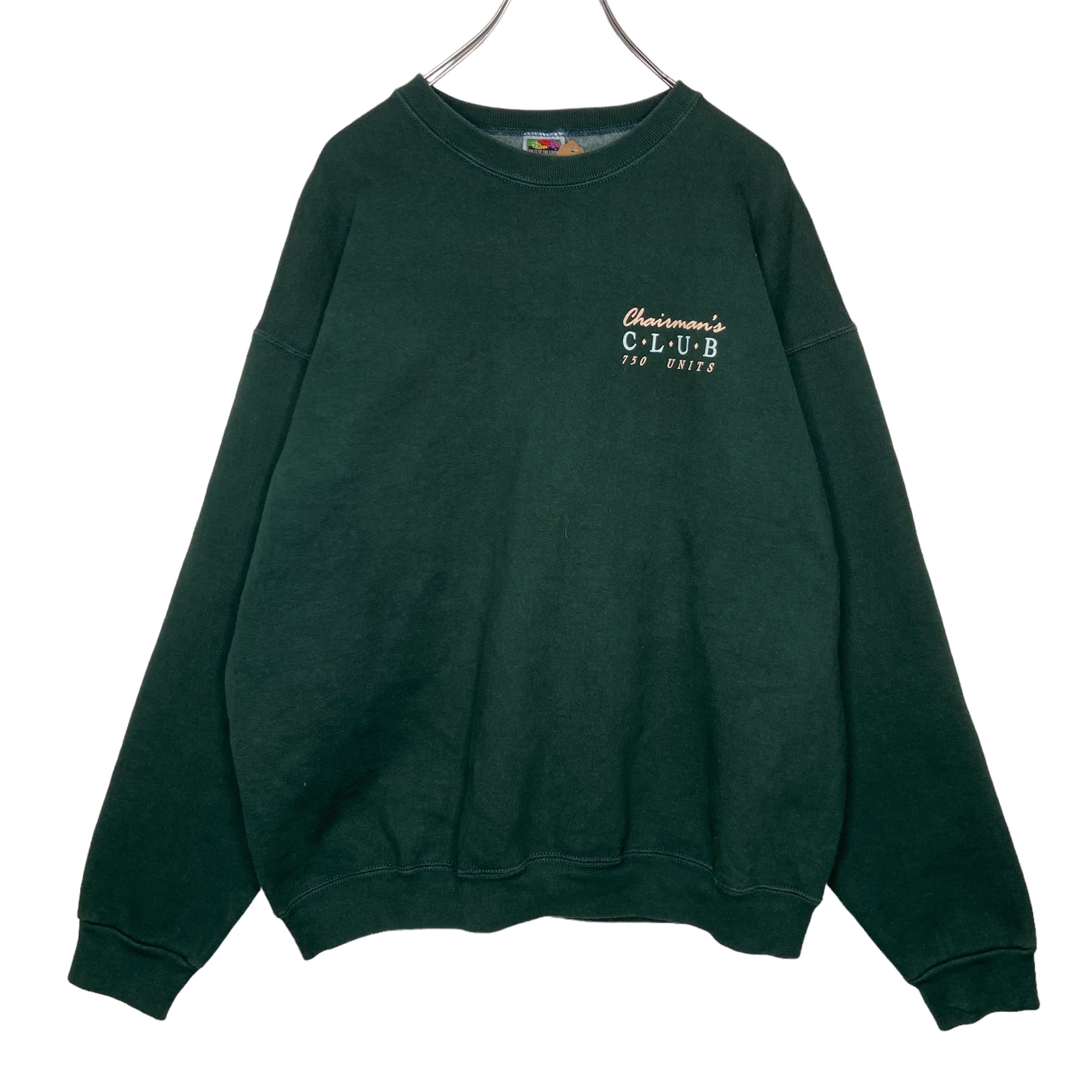 90's】FRUIT OF THE LOOM スウェット XL 厚手 ヘビーコットン 刺繍入り