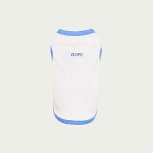 【予約】[ GOPE ] Coolever Dog Sleeveless｜Sky Blue × Ivory