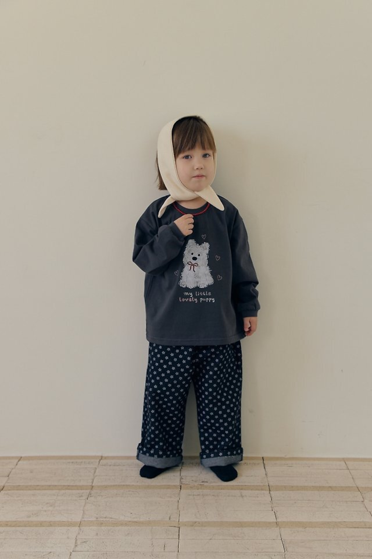 韓国子供服 / 26Autumn / 〖取寄〗MOME / リトルパピーTシャツ / キッズ服 /ナチュラル服 / 秋服 *XS~XL*