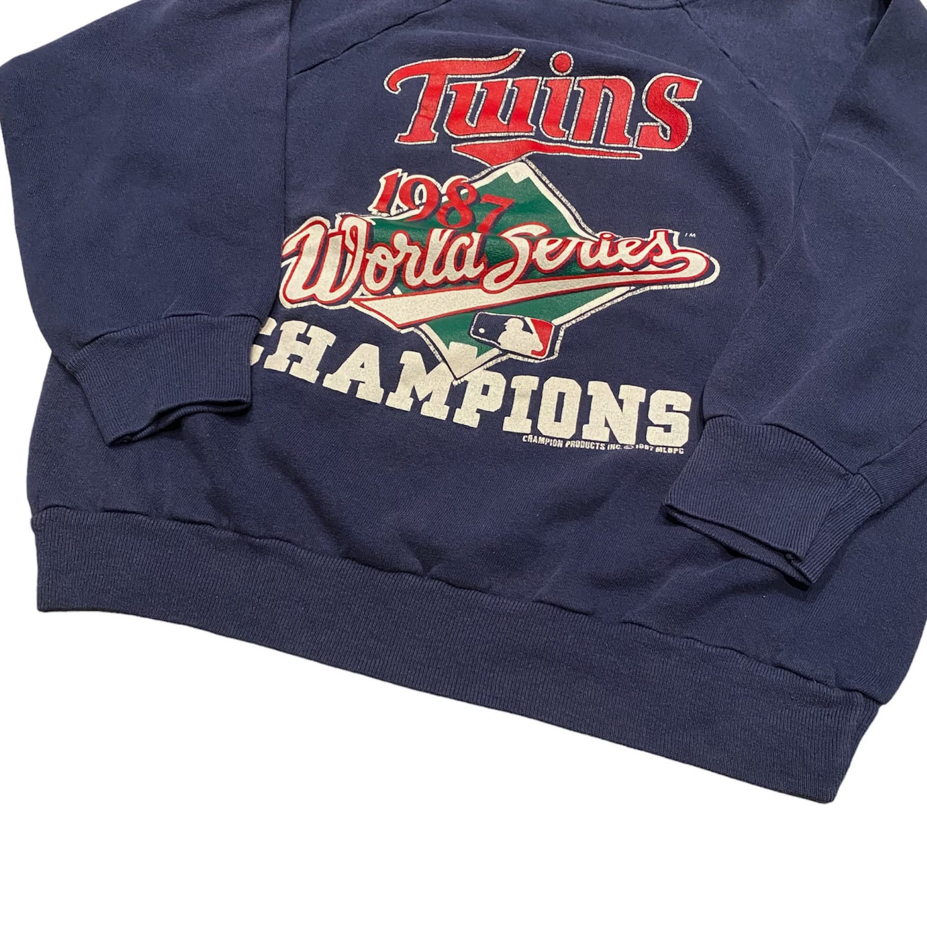 80年代 チャンピオン Champion トリコタグ MLB MINNESOTA TWINS ミネソタツインズ スポーツプリントTシャツ USA製 メンズM ヴィンテージ /eaa324610