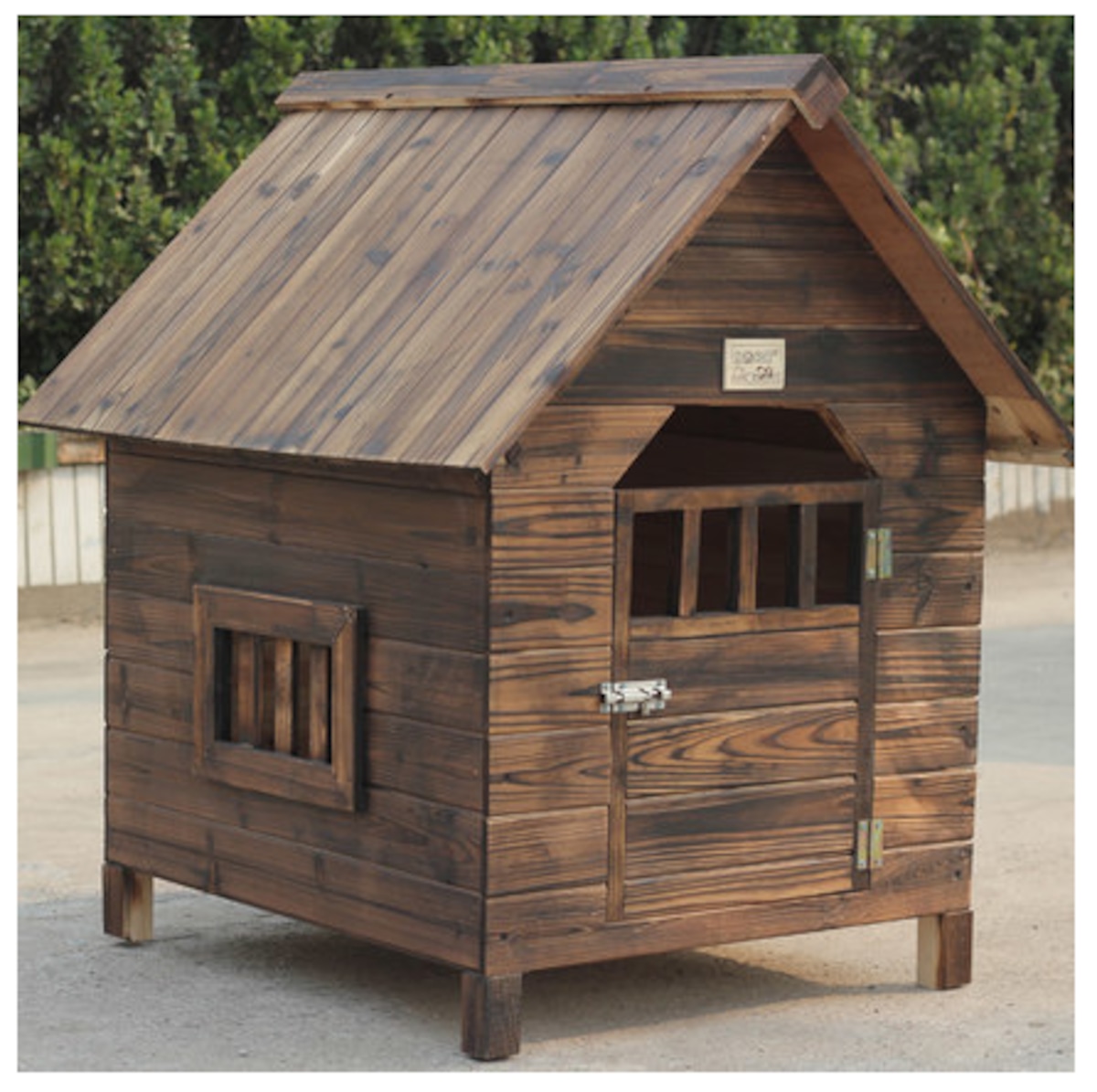 天然木製の犬小屋 サイズ 木で組立てる犬小屋 屋根 取り外しお掃除