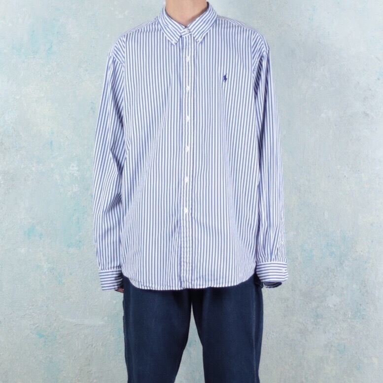 Ralph Lauren オーバーサイズ ストライプシャツ【FF-2749】 | cv