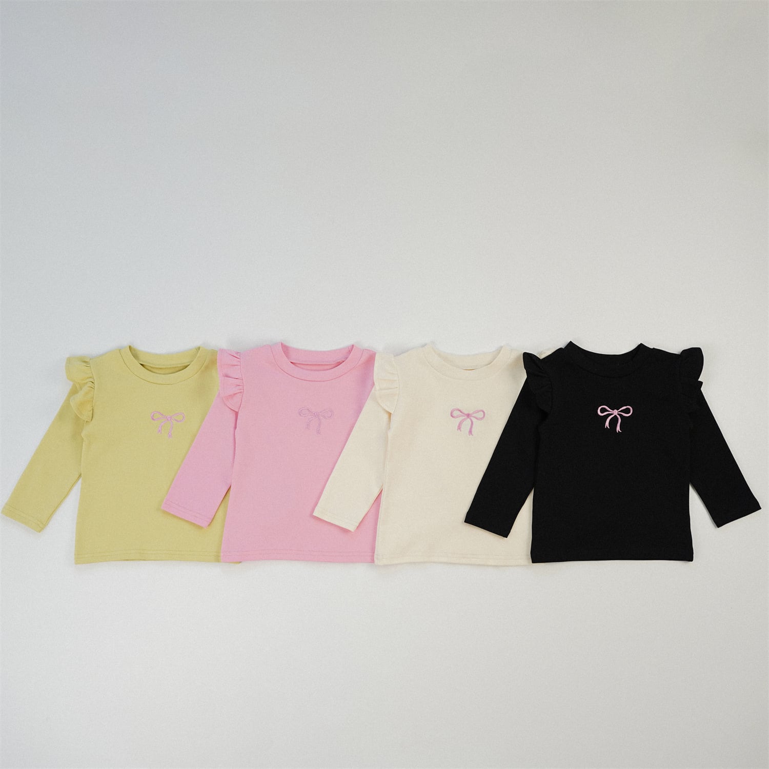 【BABY&KID】秋新作 蝶結びフリルシャツ