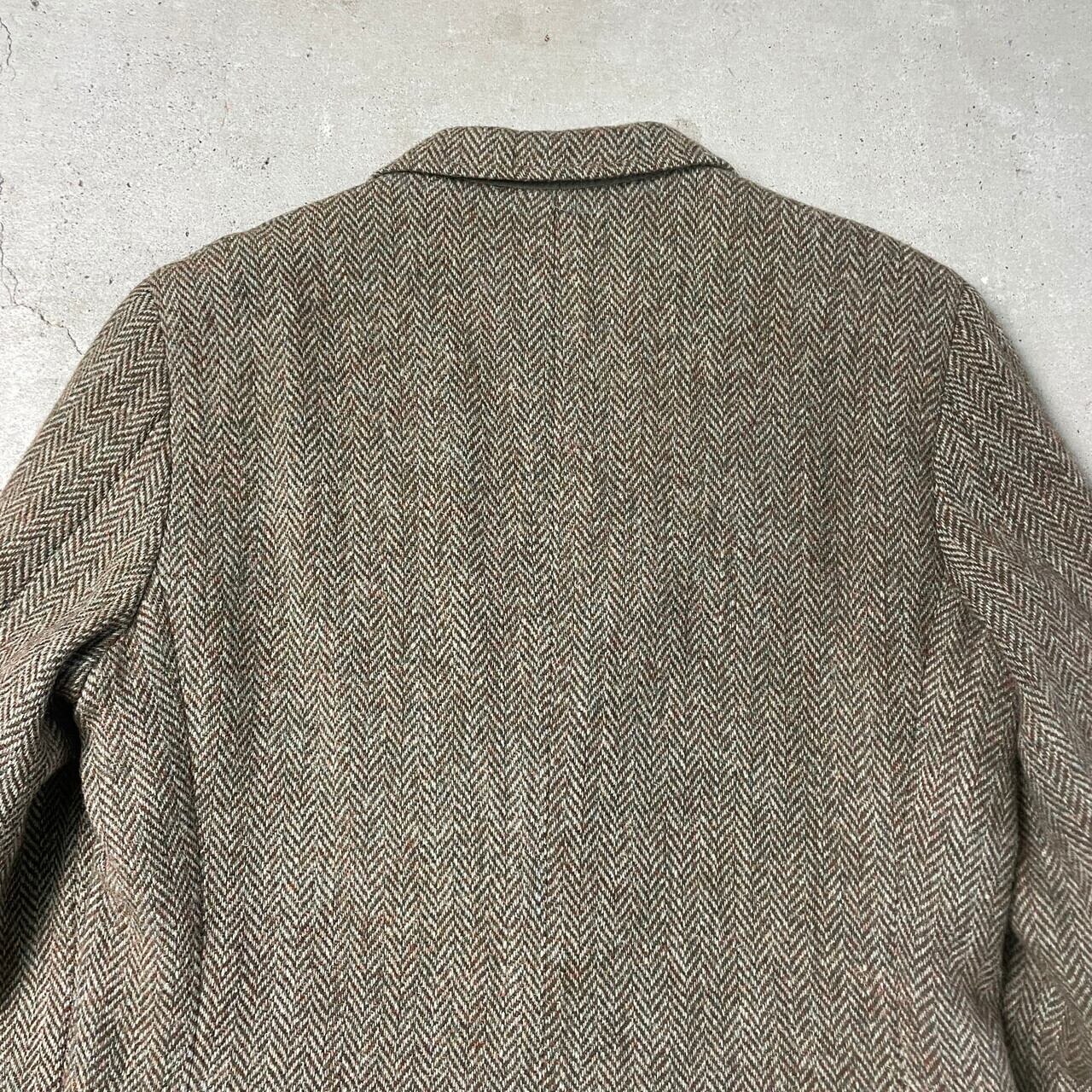 80年代 USA製 HARRIS TWEED ハリスツイード ウールテーラード