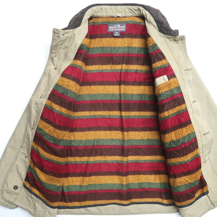 古着 ウールリッチ WOOLRICH 襟レザー ハンティングジャケット