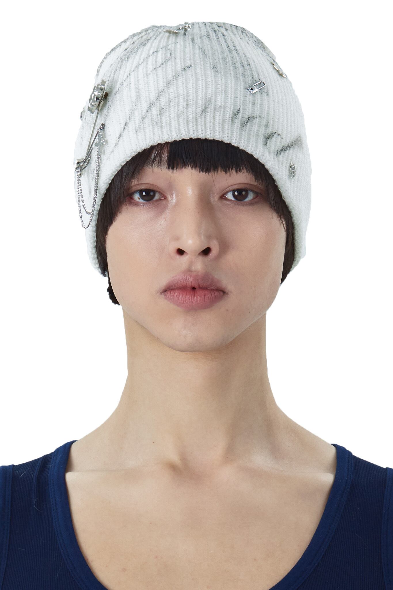 2000 Archives ホワイトニット帽 Blessed 2000 Archives ホワイトニット帽 Blessed 2000 archives BLESSED