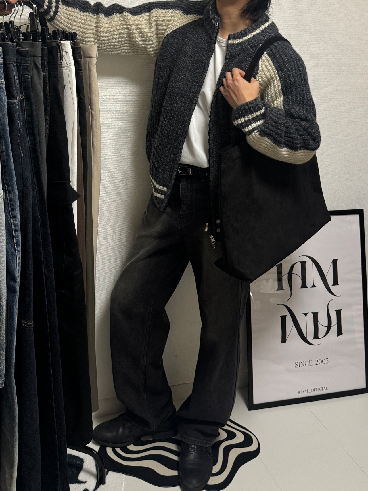 Varsity Zip-Up Soft Shade Knit Cardigan (4color) - 9