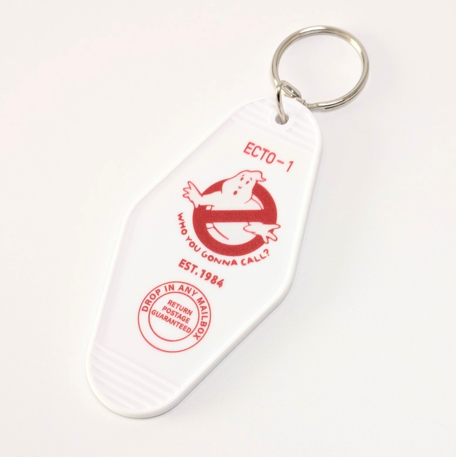 【 Ghostbusters ( ゴーストバスターズ ) 】  PLASTIC TAG / プラスチックタグキーホルダー / ルームタグ / CARタグ 〚アメリカン雑貨 アメトイ〛