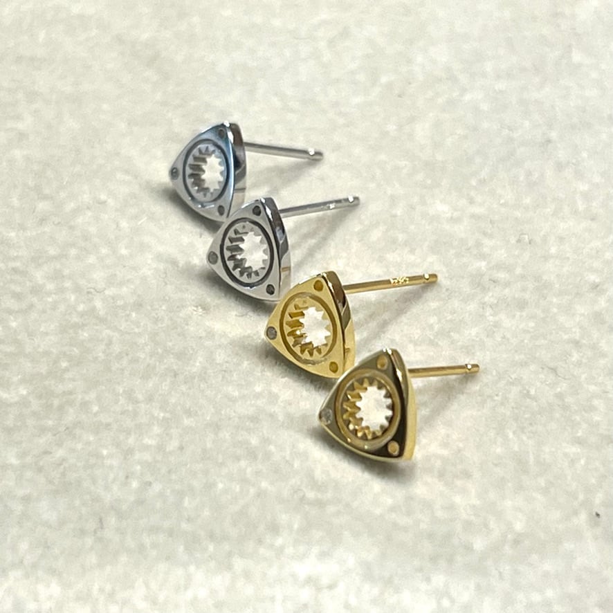 ロータリーエンジン ローターピアス ペア販売 シルバー/キュービック