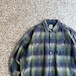 STUSSY / 90’s shadow check shirt size L