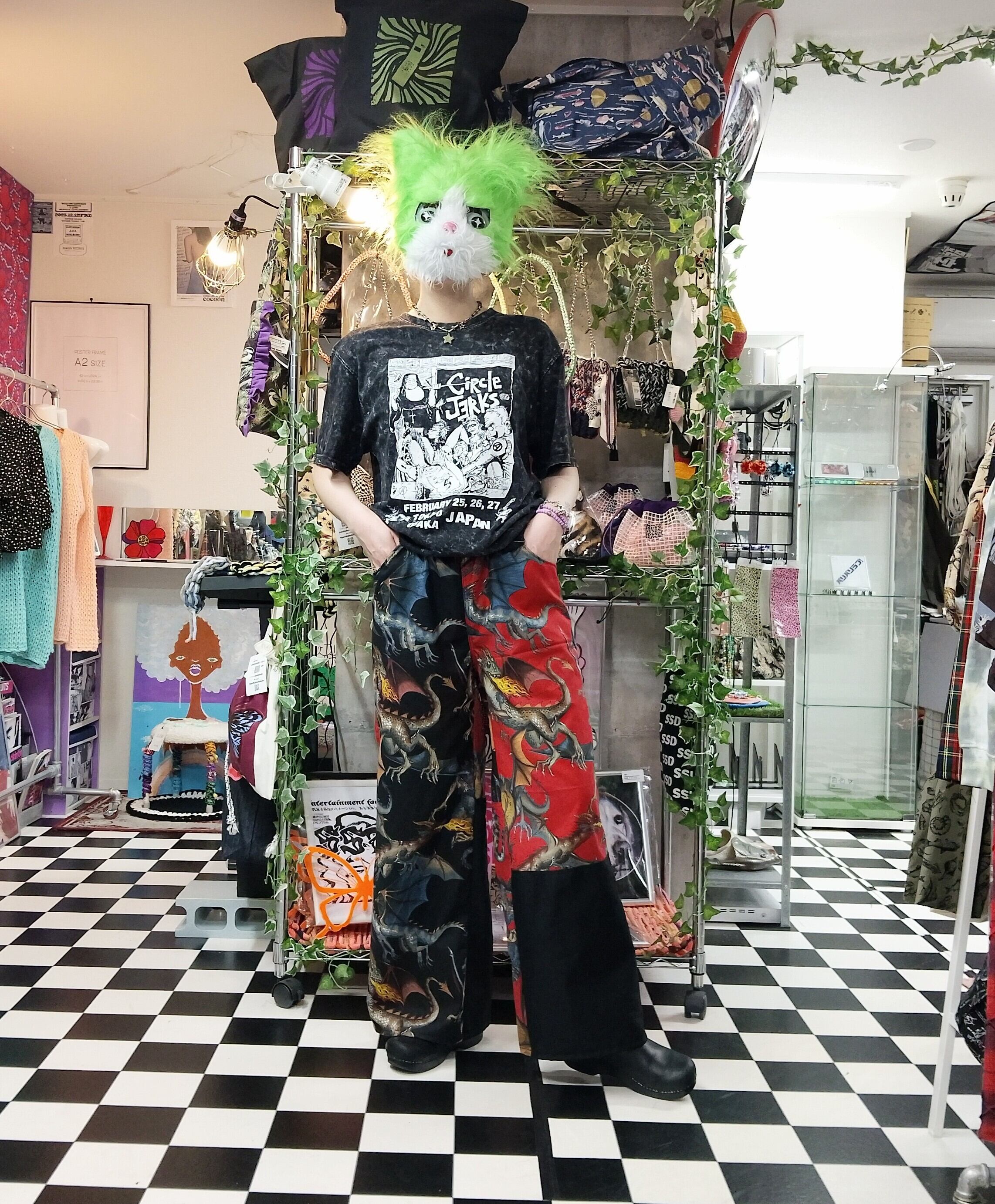 USAcotton ドラゴンミックス ワイドパンツ | swivel slum dive