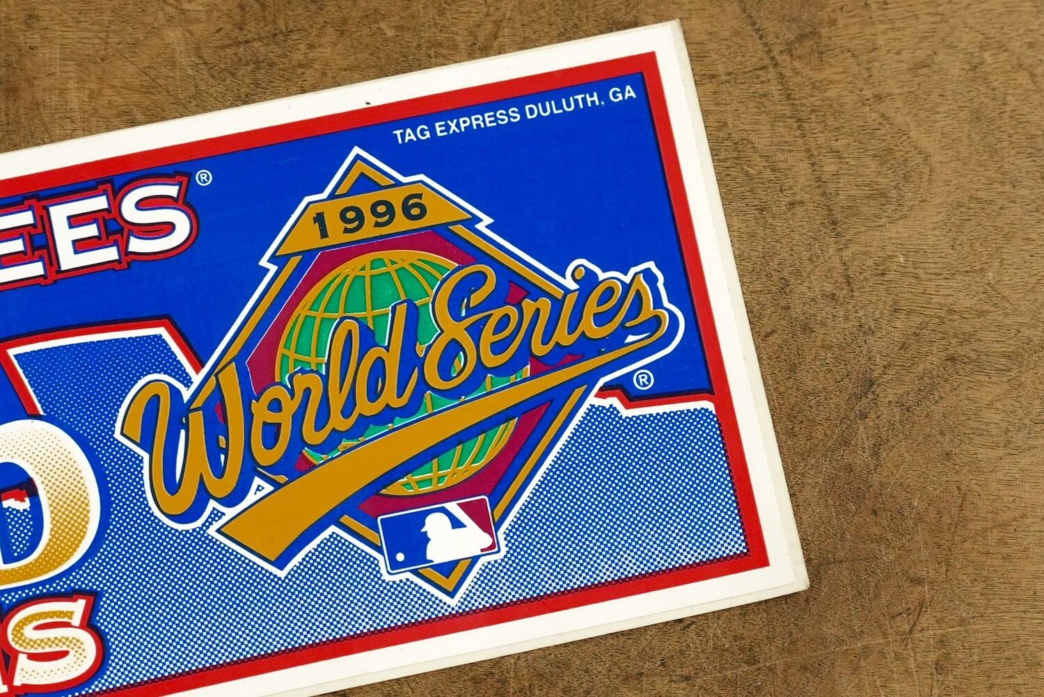 4330M2 New York Yankees 1996 World Champions Vintage Sticker