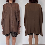 フロントポケットシアーオーバーSH/ブラウン