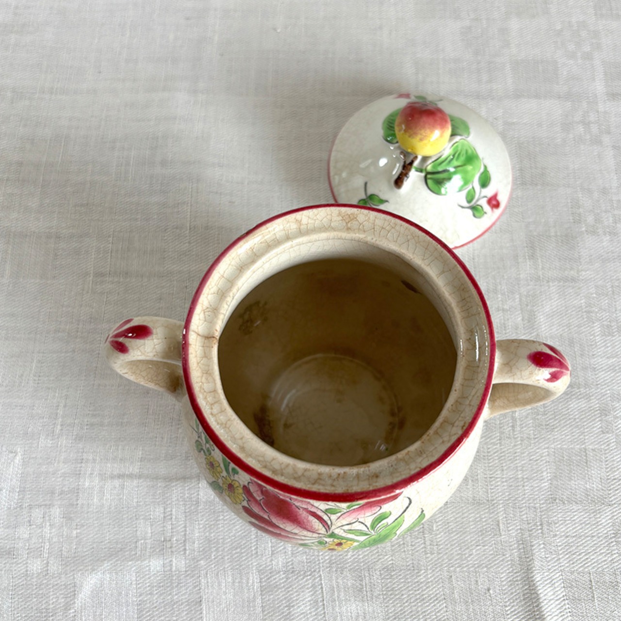 シュガーポット　リュネヴィル　蓋付き壺　調味料入れ　KG LUNEVILLE　19twf17