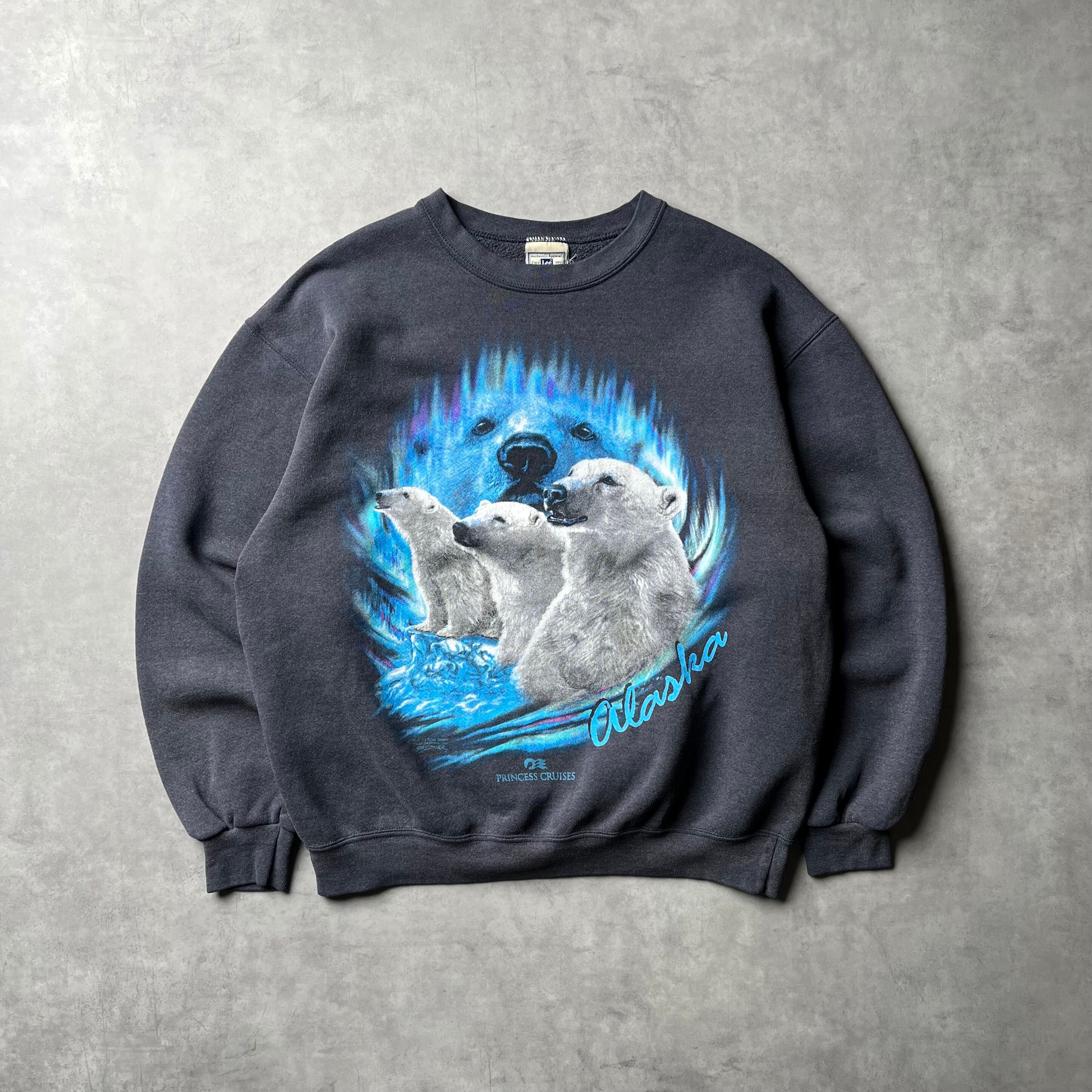 90年代 USA製 ABC DEsigns ヘンリーネック スウェットシャツ 鷹