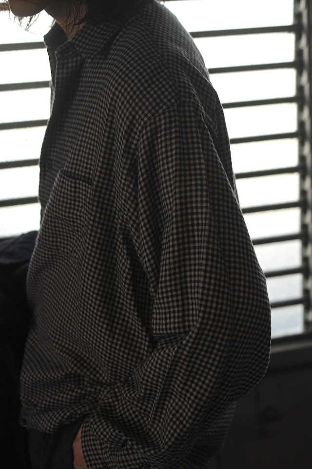 BAUTH / COTTON WOOL CHECK SHIRTS (BEIGE CHECK)