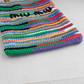 ミュウミュウ ラフィアエフェクトウーブン トートバッグ マルチカラー