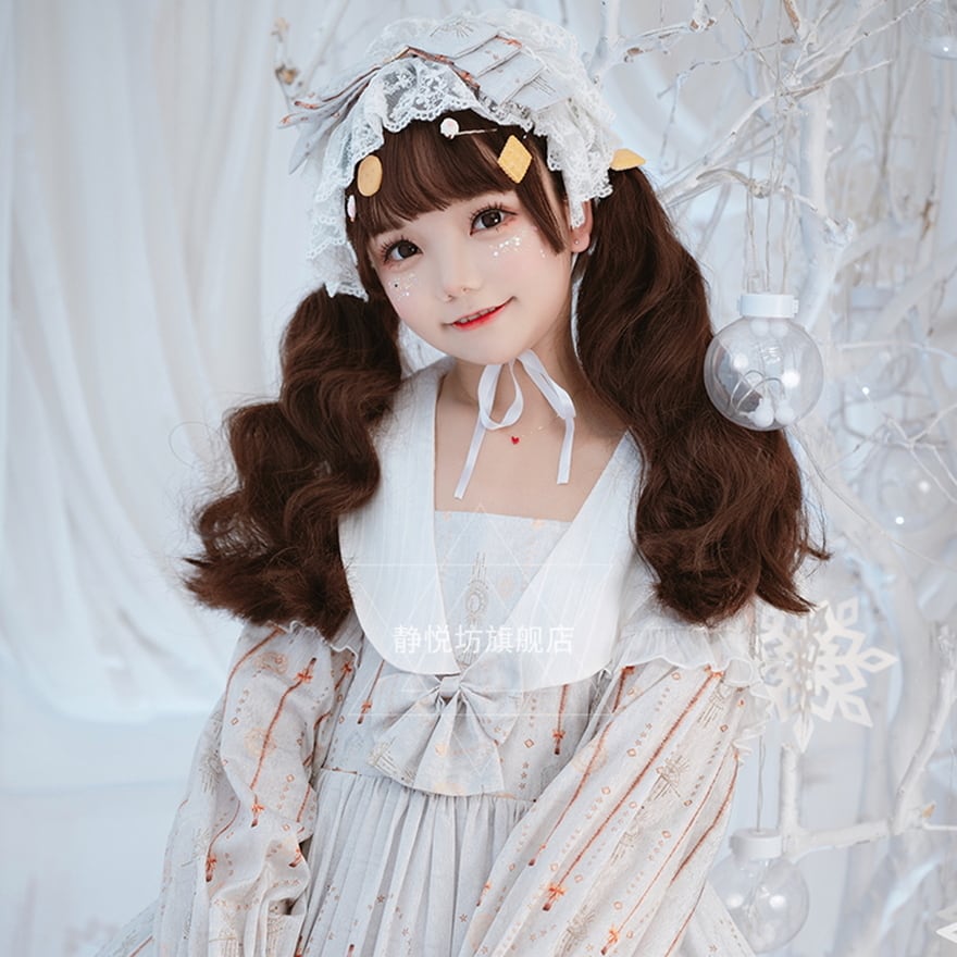 静悦坊 スイートロリータ 甘ロリ ワンピ ヘアドレス付き 魔法ねこ ハイ