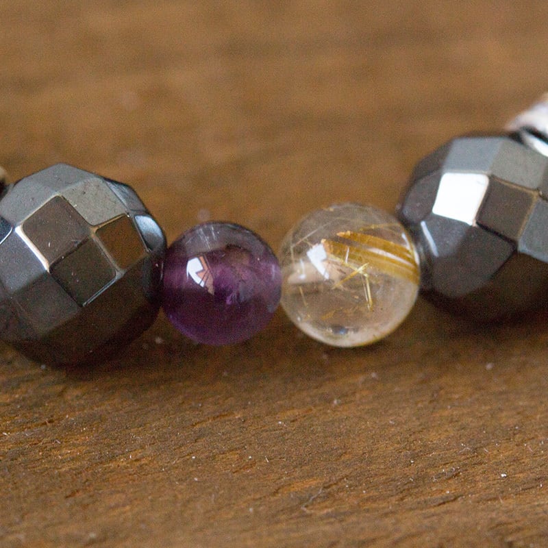 デキる男の2月誕生石ブレス 仕事成功祈願ブレスレット アメジスト