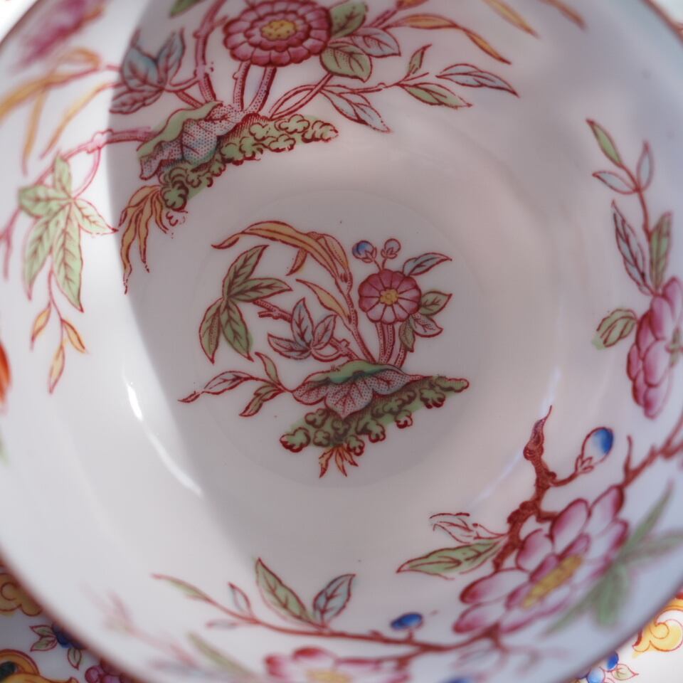 希少フランスアンティーク サルグミンヌ ミントン215 カップ＆ソーサー