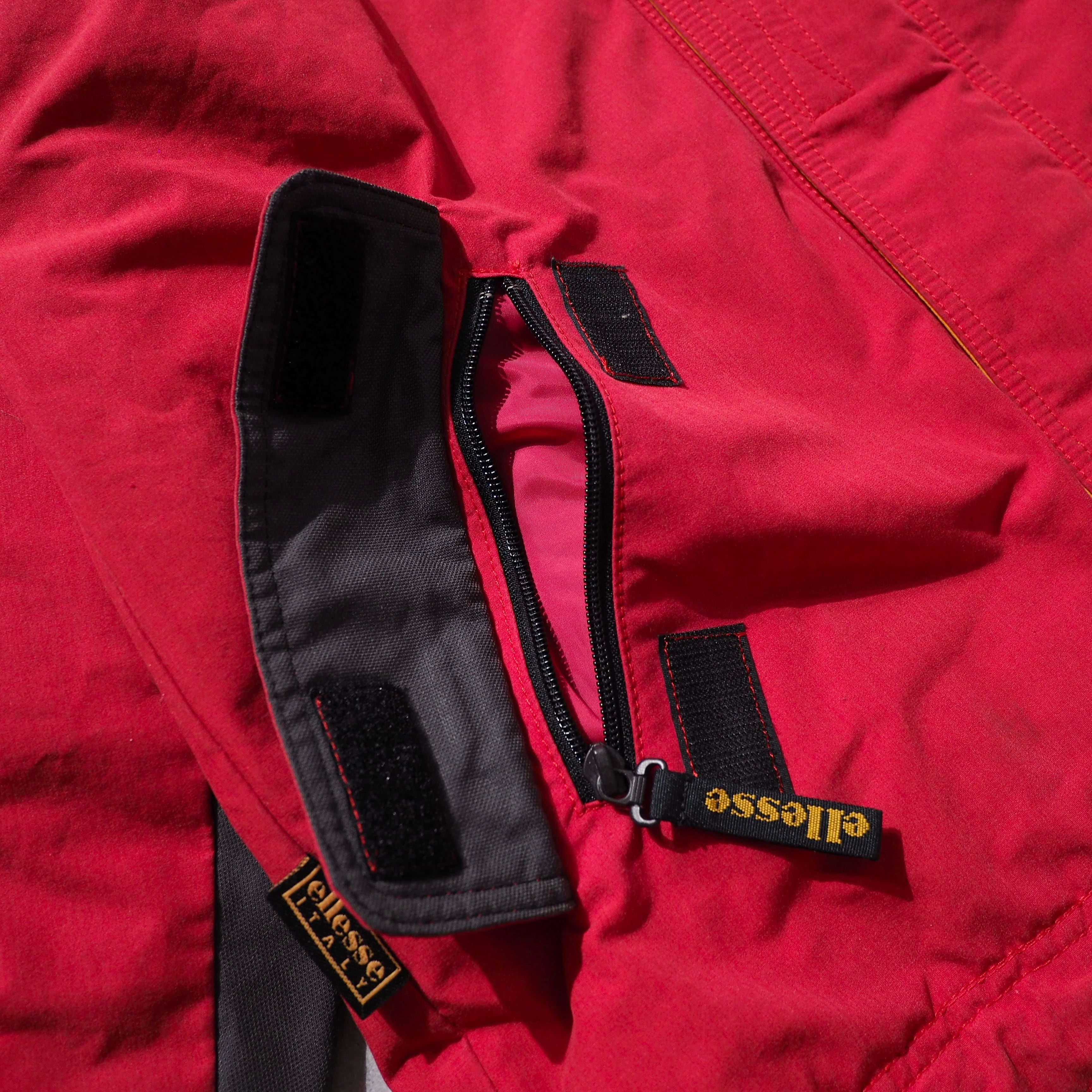 1980 - 90s ” ellesse ” Good multi color full zip vintage nylon jacket Parker