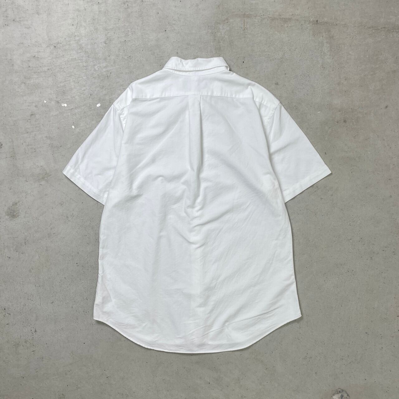 RALPH LAURENラルフローレンのボタンダウン半袖シャツ　白　XSサイズ Ralph Lauren ラルフローレン SLIM FIT 半袖ボタンダウンシャツ メンズ