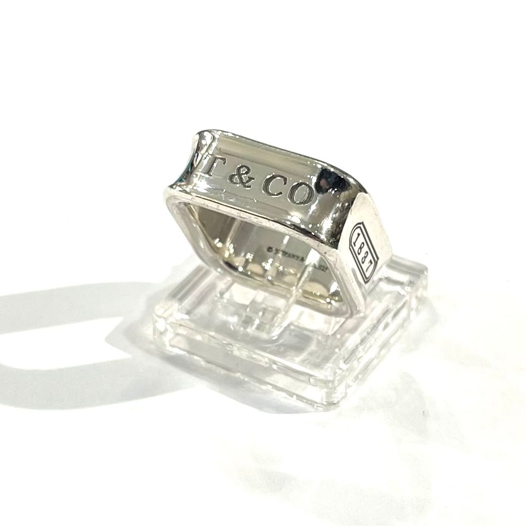 TIFFANY&CO.】【9-10号】2684 T&CO 1837 スクエアリング／シルバー925