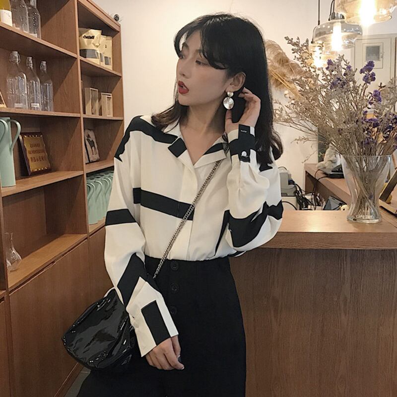 シャツ スプリングスタイルスタンダードトップス ロング レトロ 春物 1号婦人21892763126