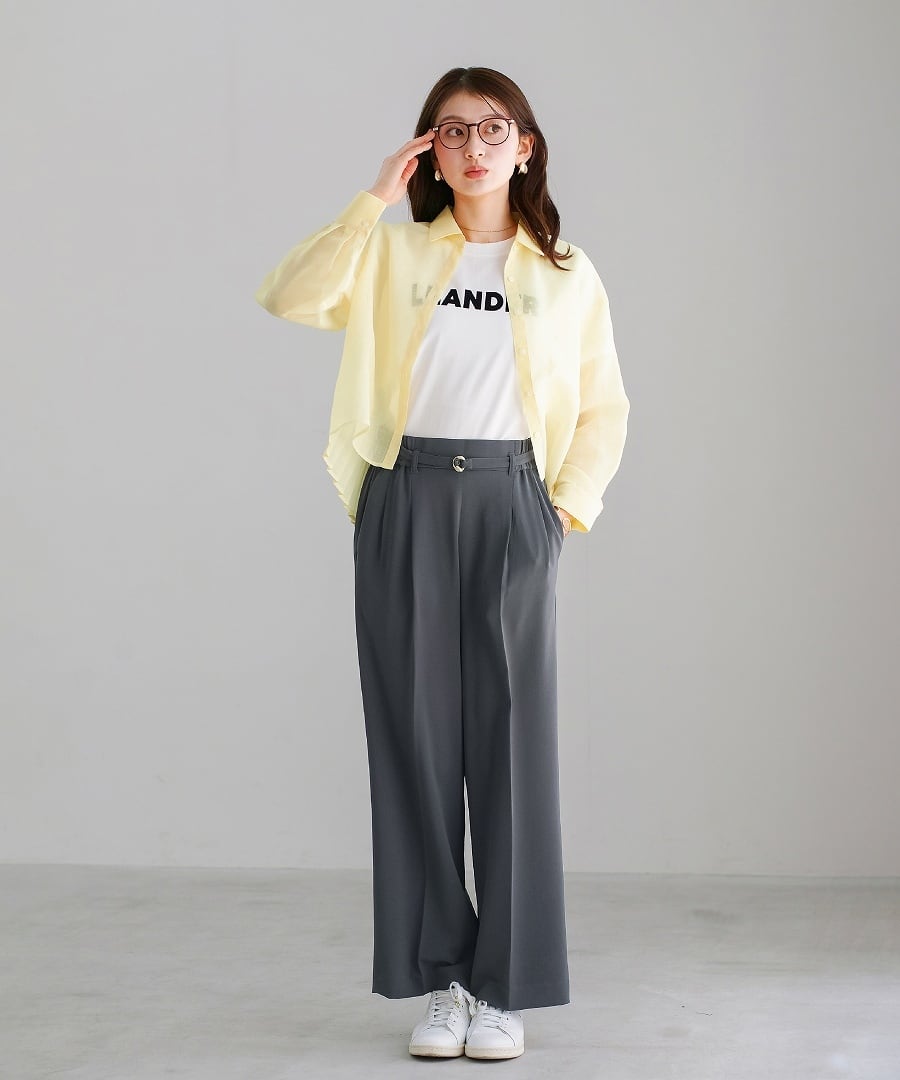 バックコンシャスで魅せる 】 シアーリネンライク・バックプリーツ